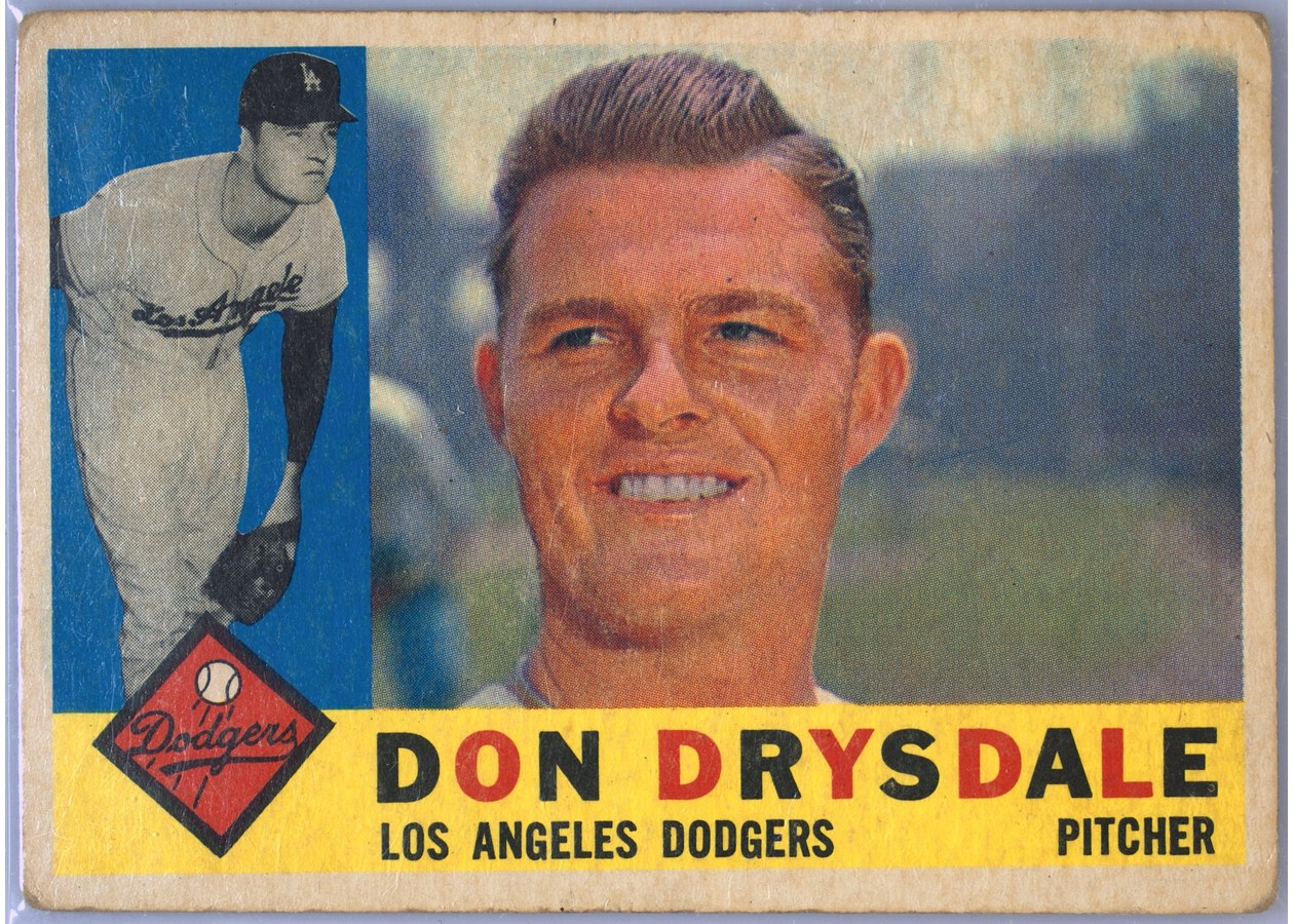 1960 Topps #475 Don Drysdale, Los Angeles Dodgers