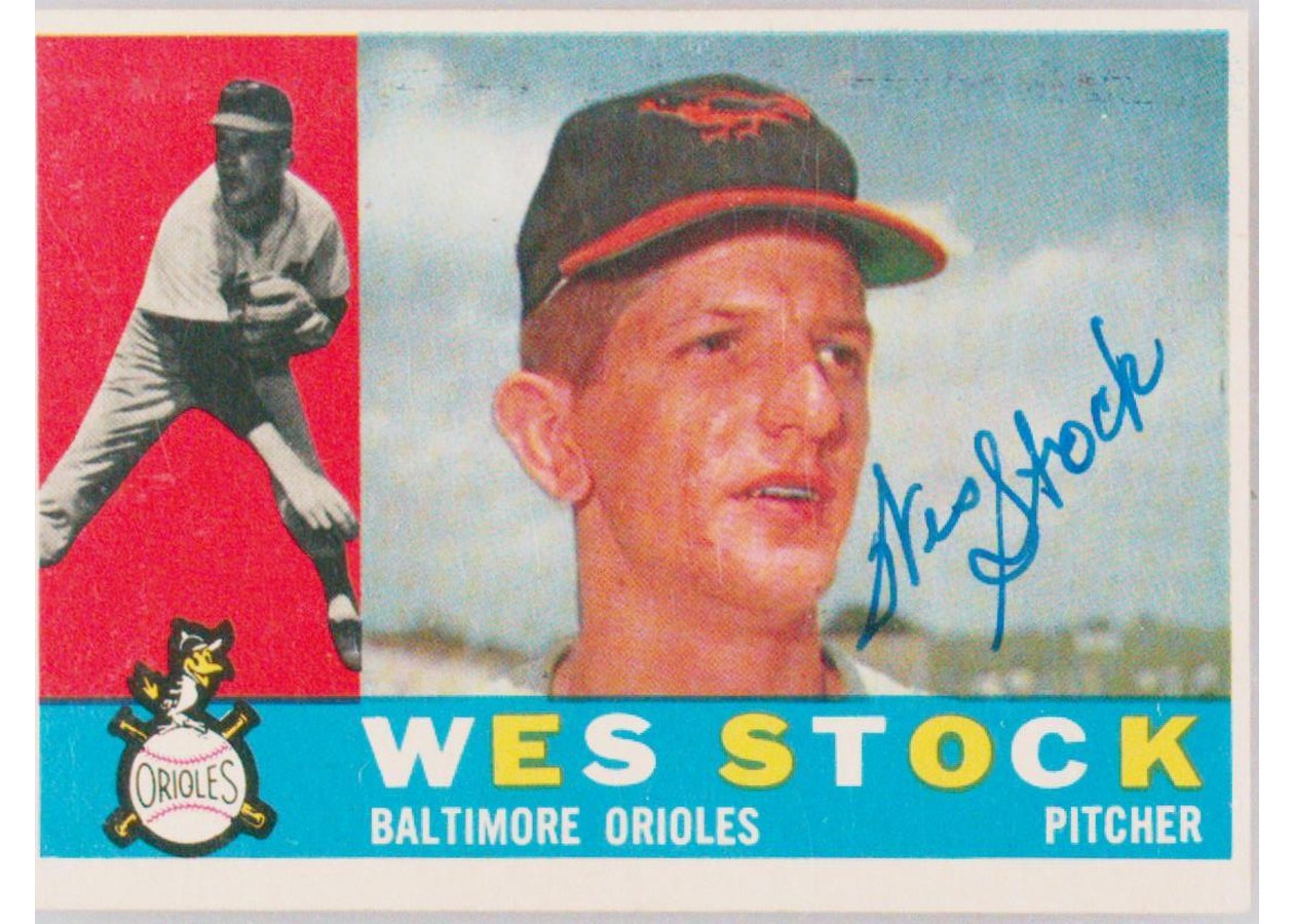 1960 Topps #481 Wes Stock, Baltimore Orioles