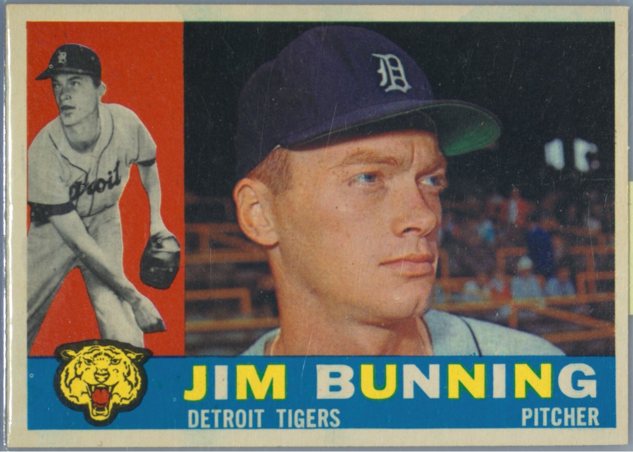 1960 Topps #502 Jim Bunning, Detroit Tigers