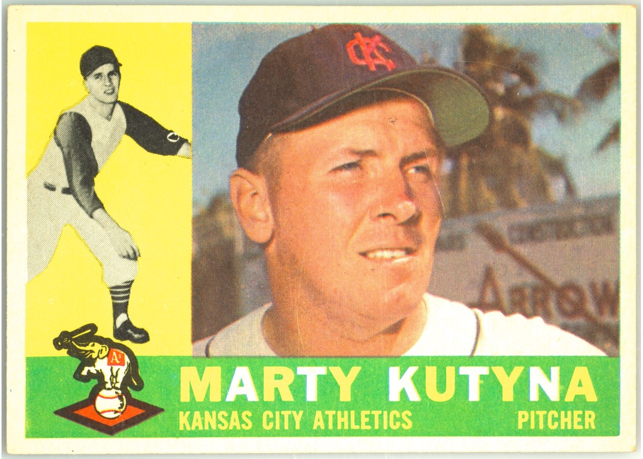 1960 Topps #516 Marty Kutyna, Kansas City Athletics