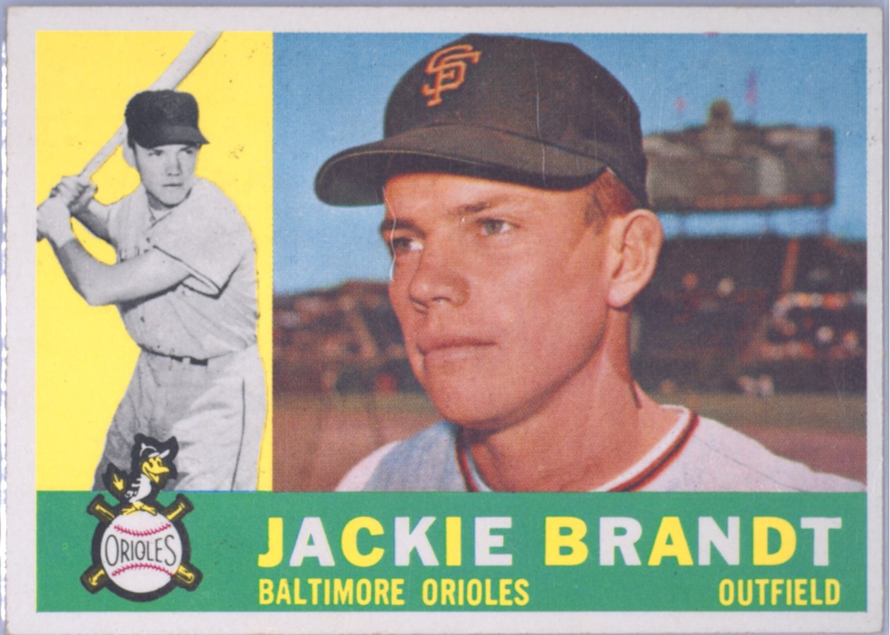 1960 Topps #53 Jackie Brandt, Baltimore Orioles