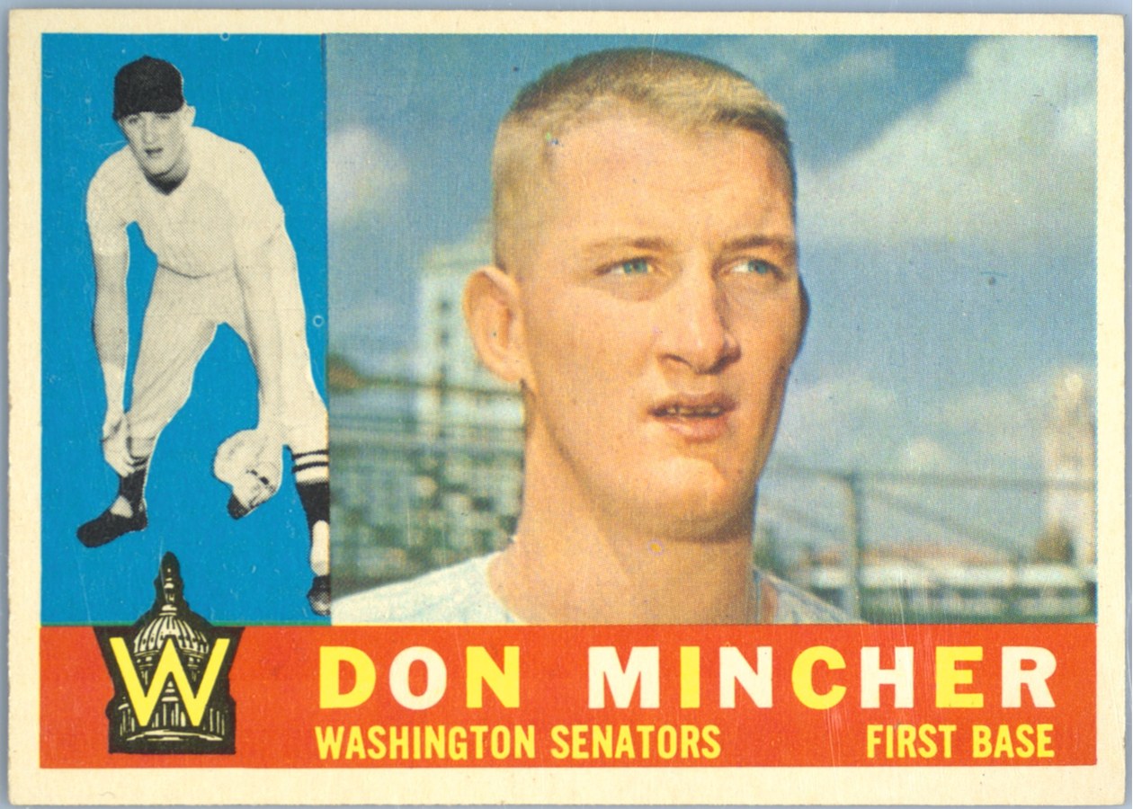 1960 Topps #548 Don Mincher, Washington Senators