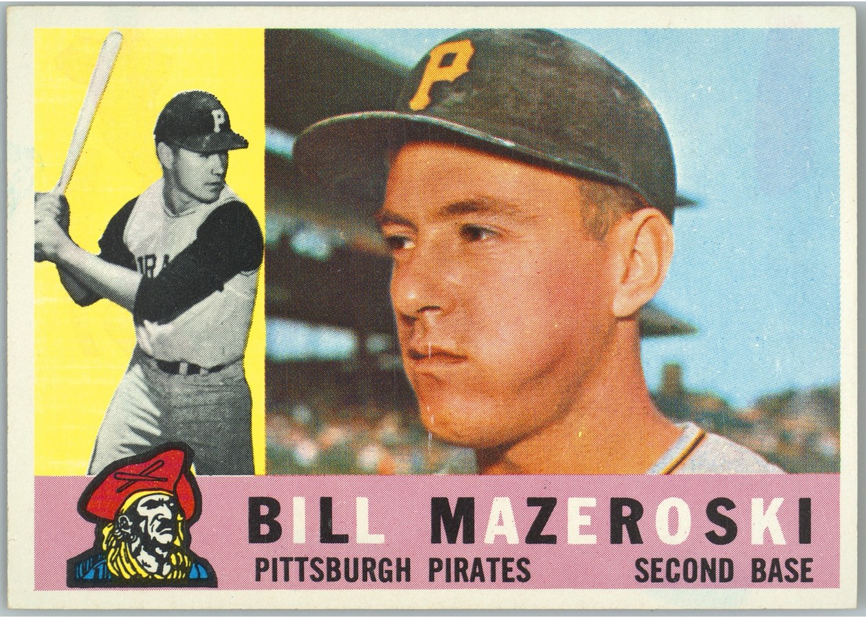 1960 Topps #55 Bill Mazeroski, Pittsburgh Pirates