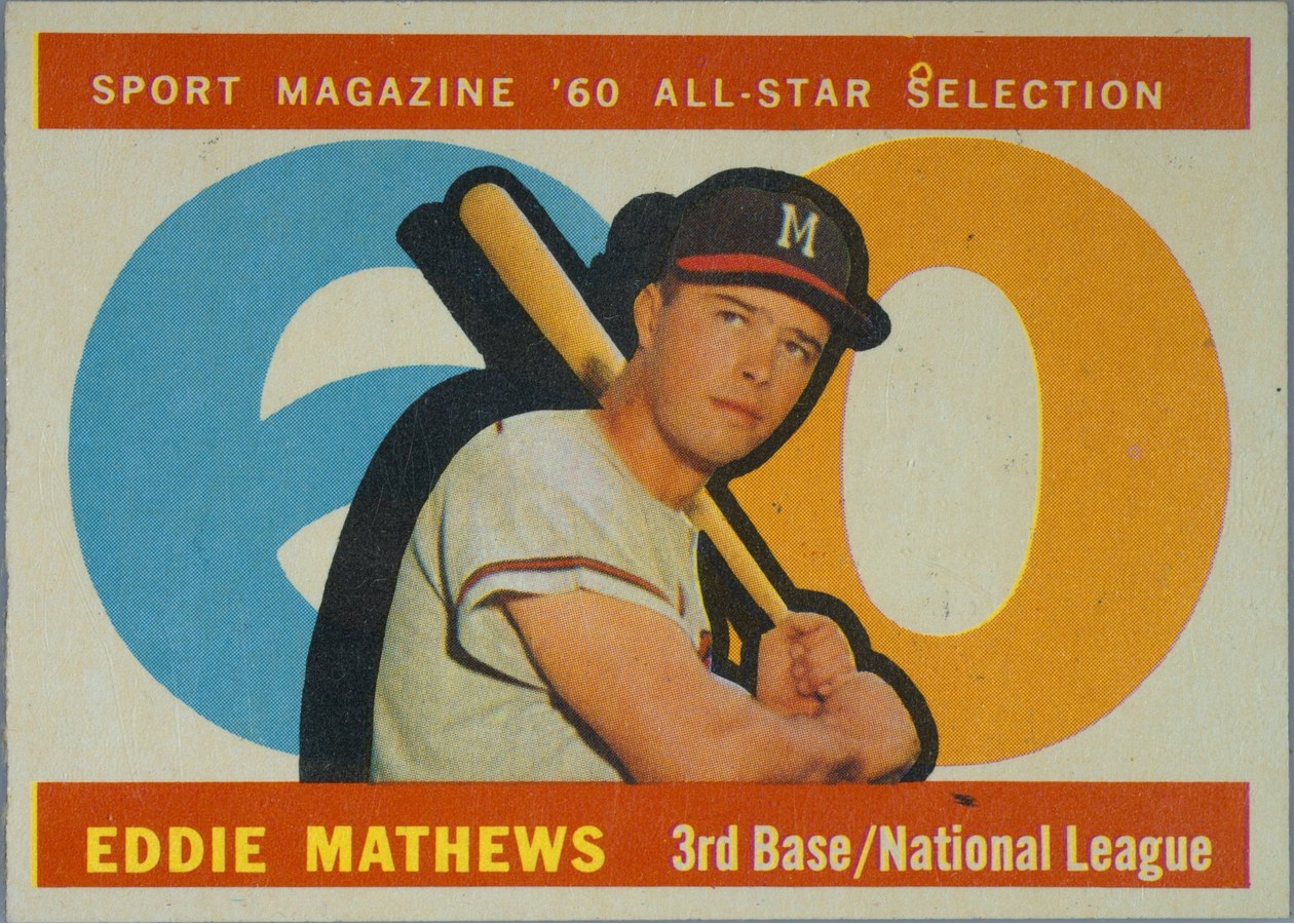 1960 Topps #558 Eddie Mathews, Milwaukee Braves