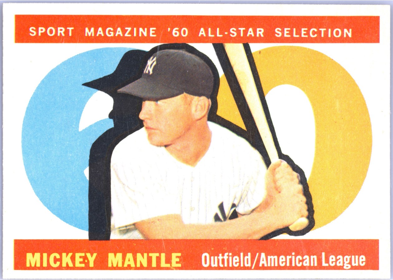 1960 Topps #563 Mickey Mantle, New York Yankees