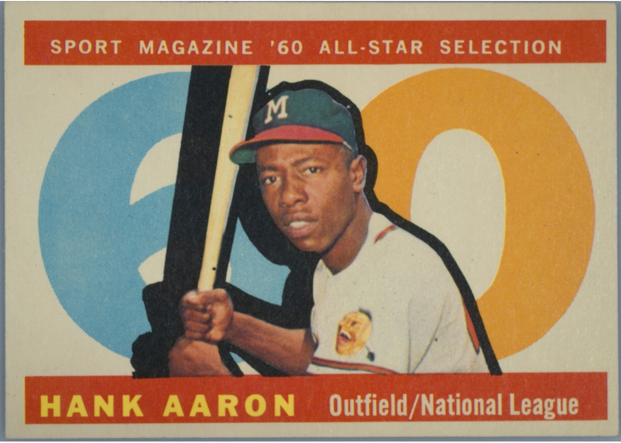 1960 Topps #566 Hank Aaron, Milwaukee Braves