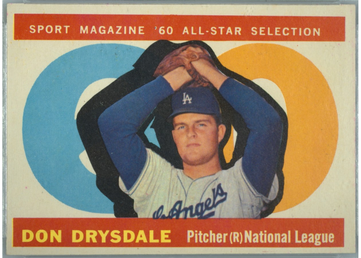 1960 Topps #570 Don Drysdale, Los Angeles Dodgers