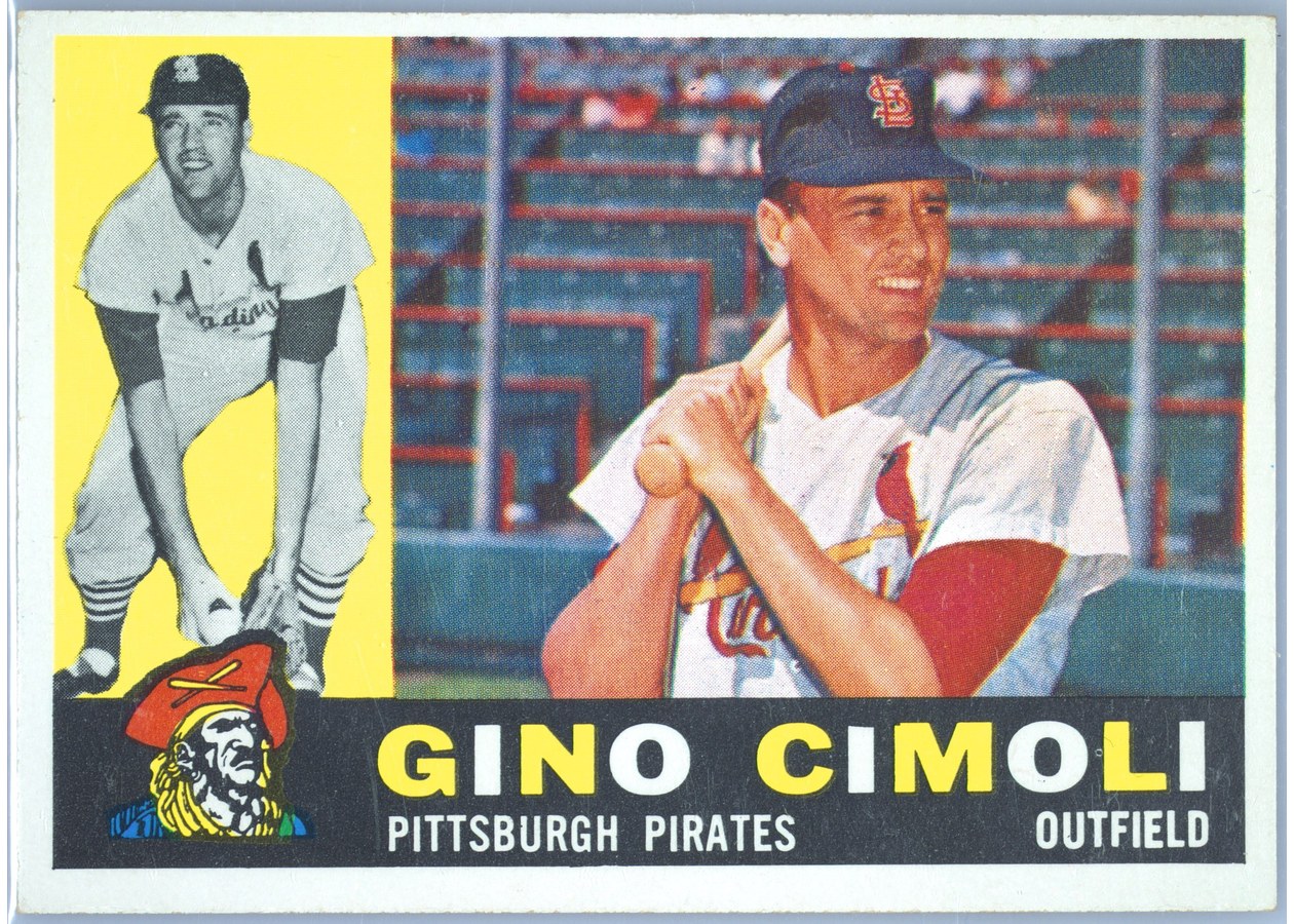 1960 Topps #58 Gino Cimoli, Pittsburgh Pirates