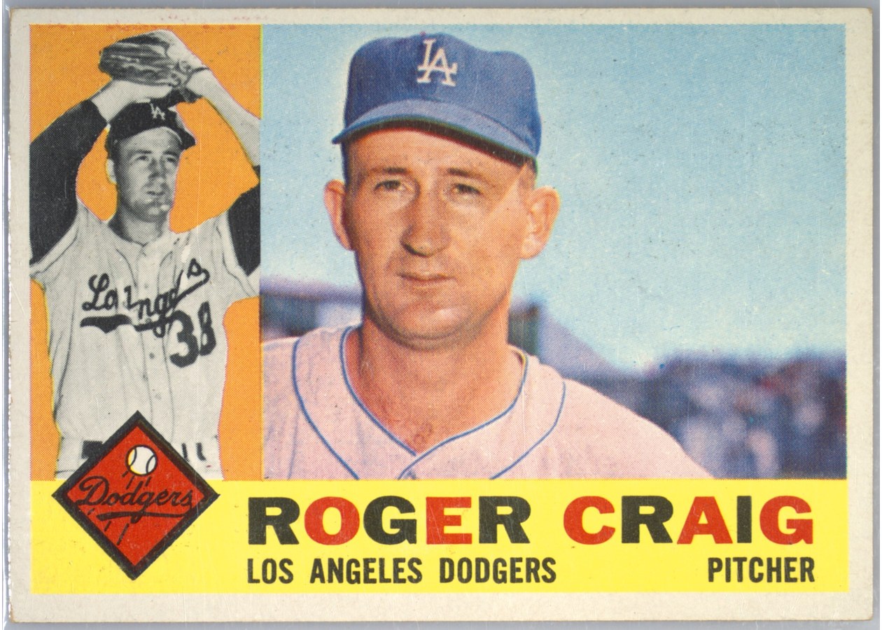 1960 Topps #62 Roger Craig, Los Angeles Dodgers
