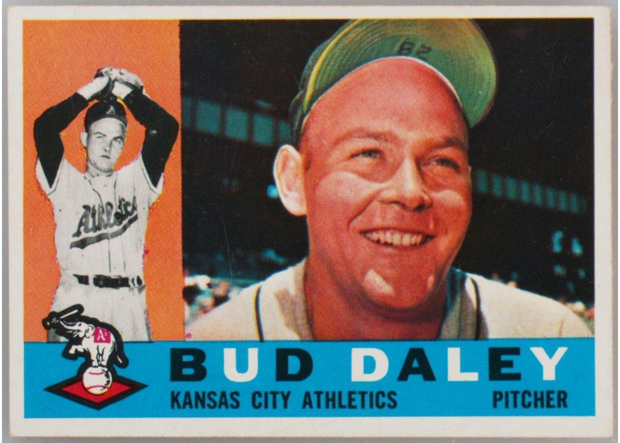 1960 Topps #8 Bud Daley, Kansas City Athletics