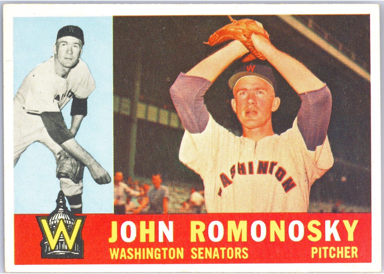 1960 Topps #87 John Romonosky, Washington Senators