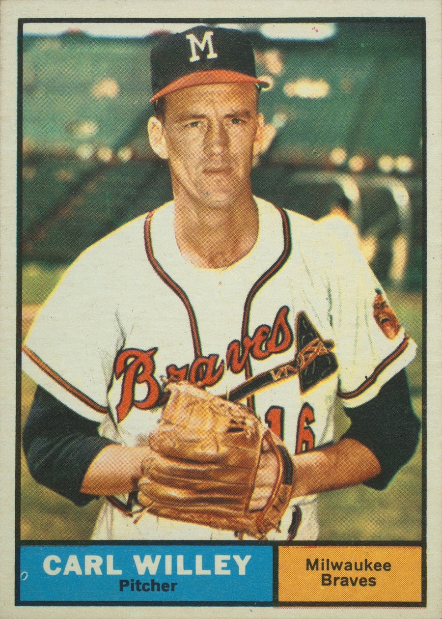 1961 Topps #105 Carl Willey, Milwaukee Braves