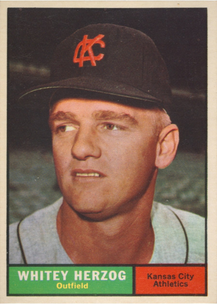 1961 Topps #106 Whitey Herzog, Kansas City Athletics