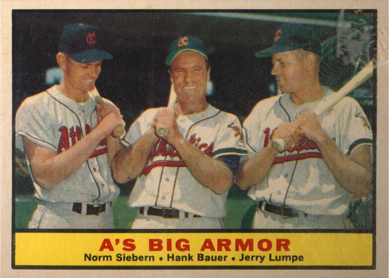 1961 Topps #119 A's Big Armor, Kansas City Athletics