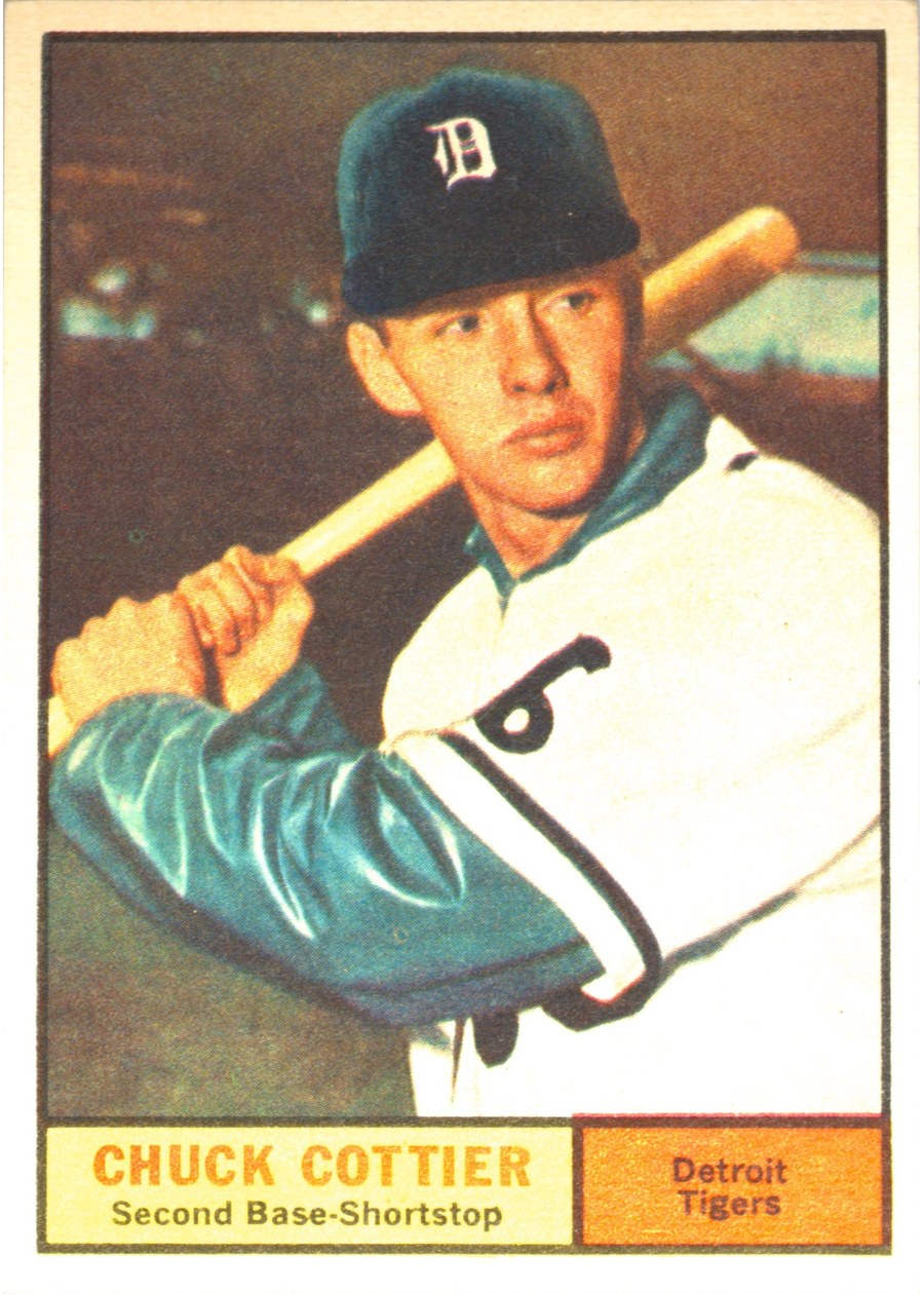 1961 Topps #13 Chuck Cottier, Detroit Tigers