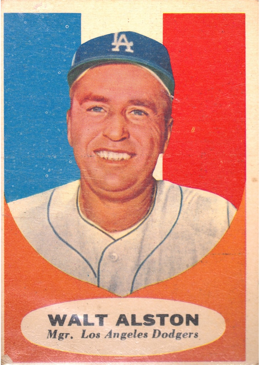 1961 Topps #136 Walt Alston, Los Angeles Dodgers