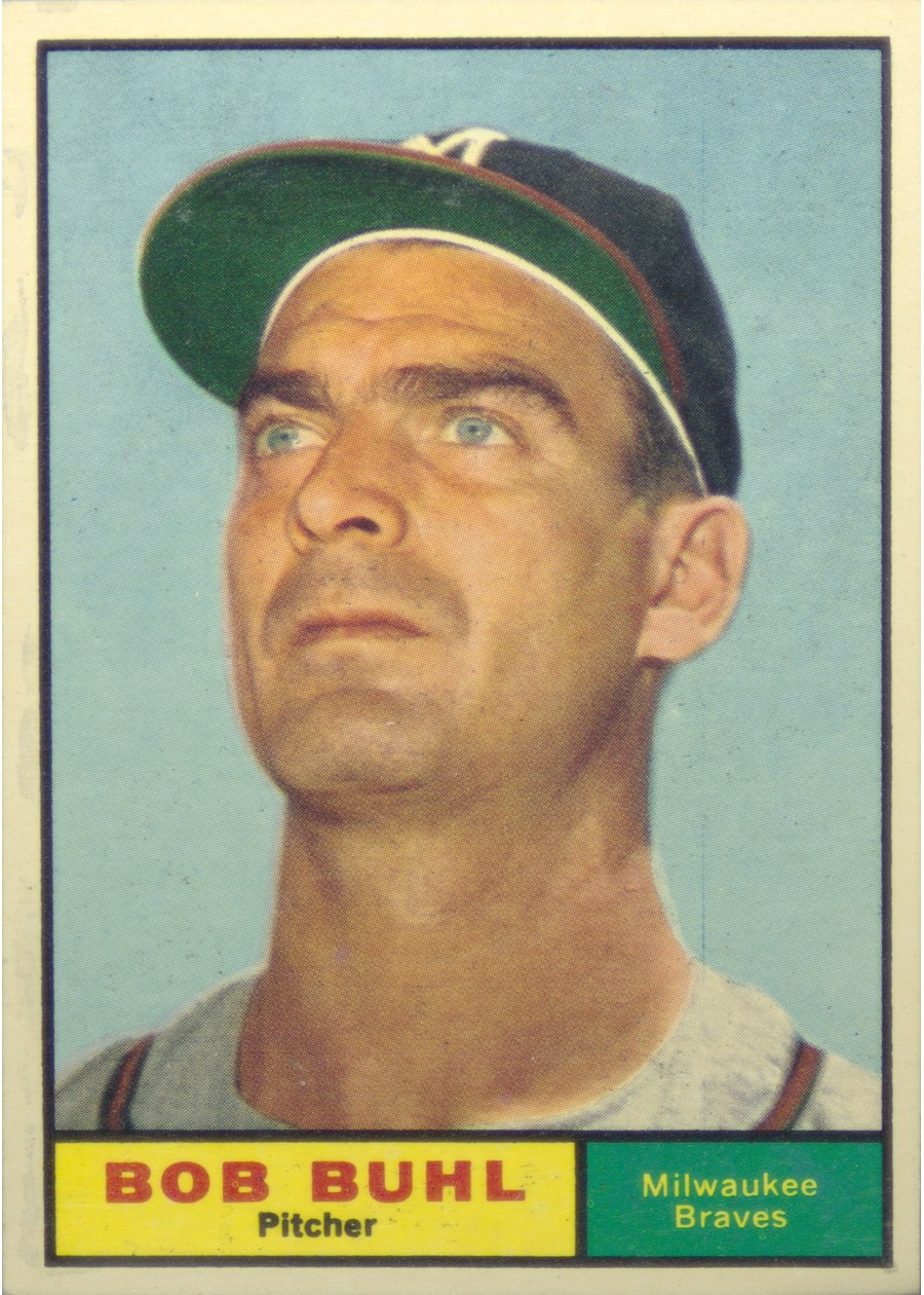 1961 Topps #145 Bob Buhl, Milwaukee Braves