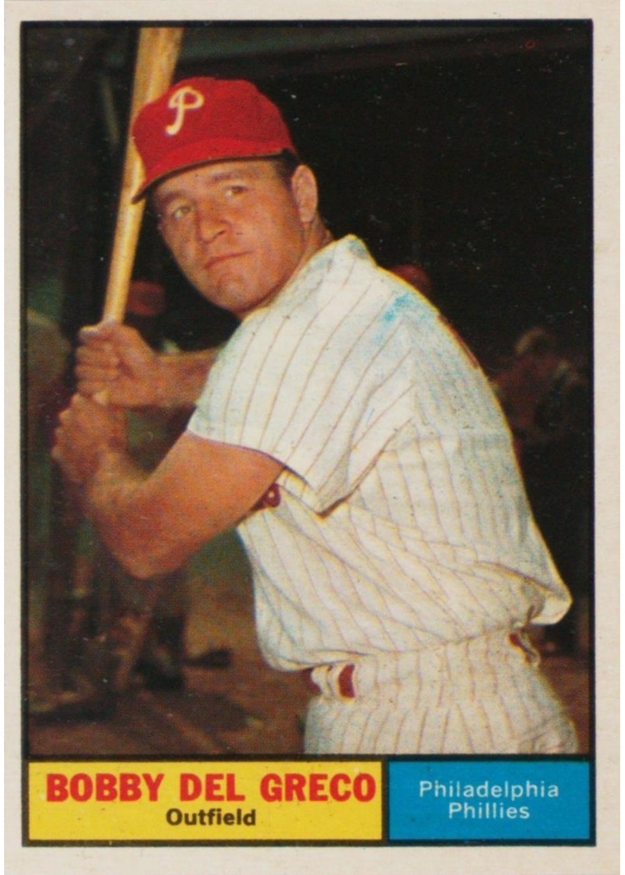 1961 Topps #154 Bobby Del Greco, Philadelphia Phillies
