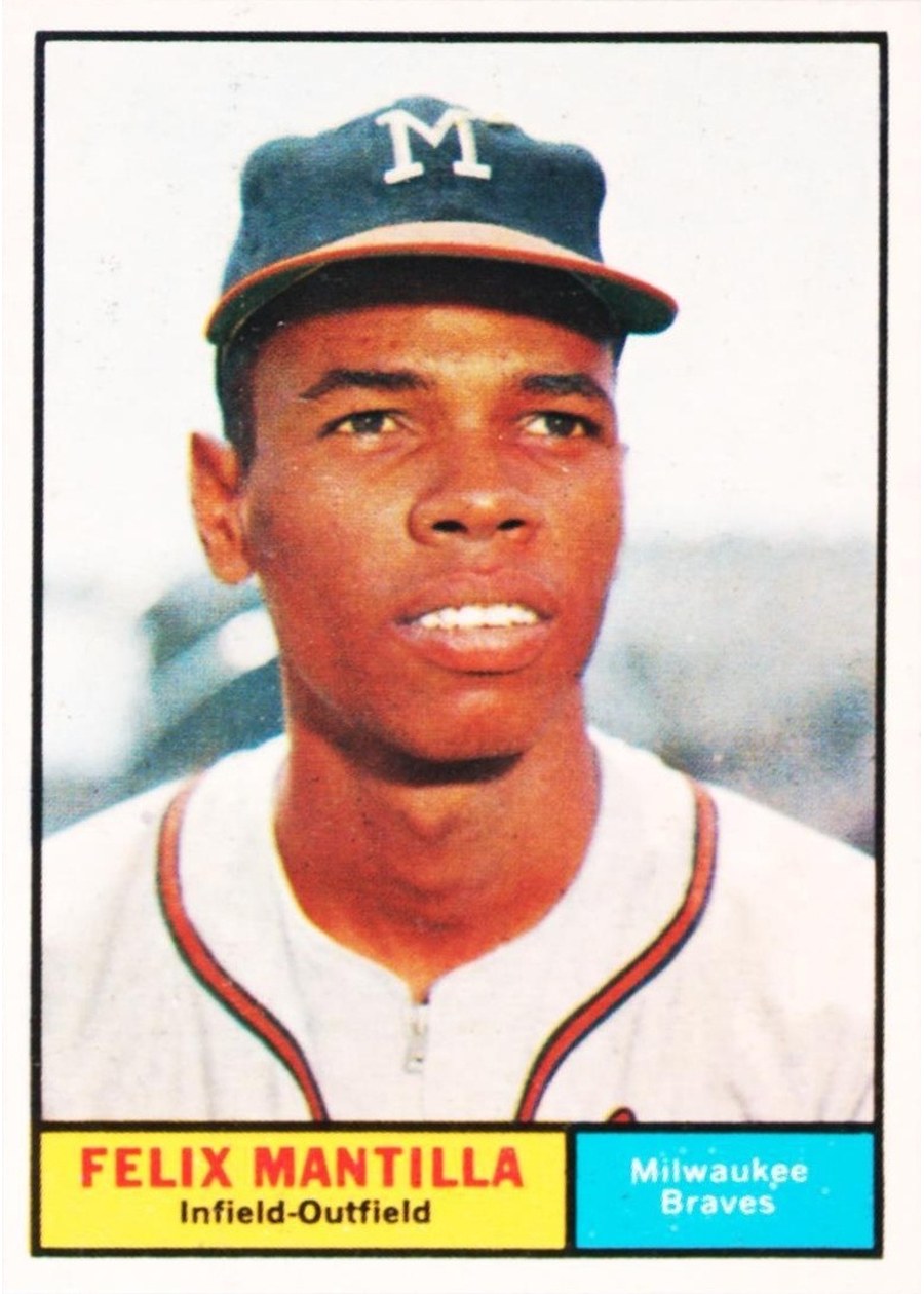 1961 Topps #164 Felix Mantilla, Milwaukee Braves