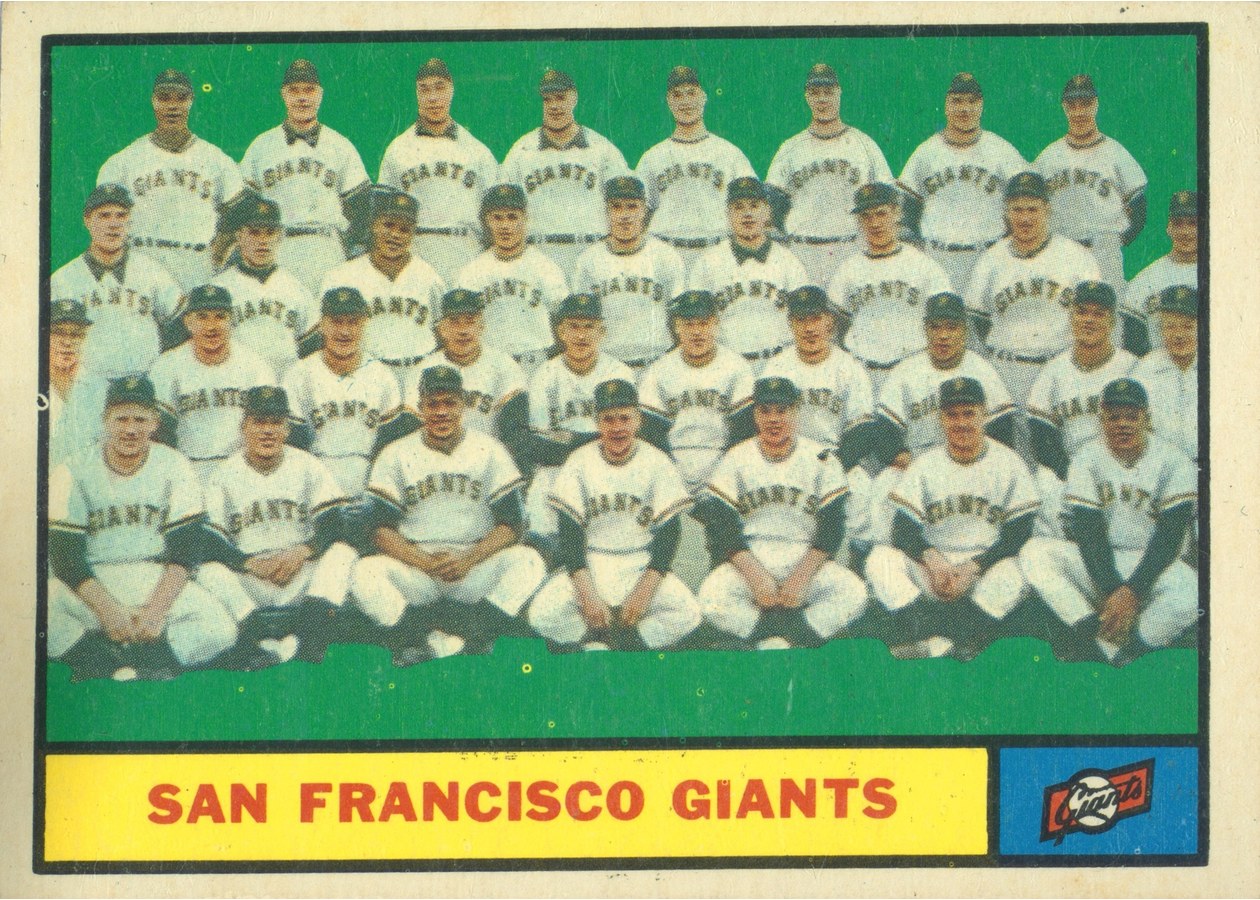 1961 Topps #167 San Francisco Giants Team
