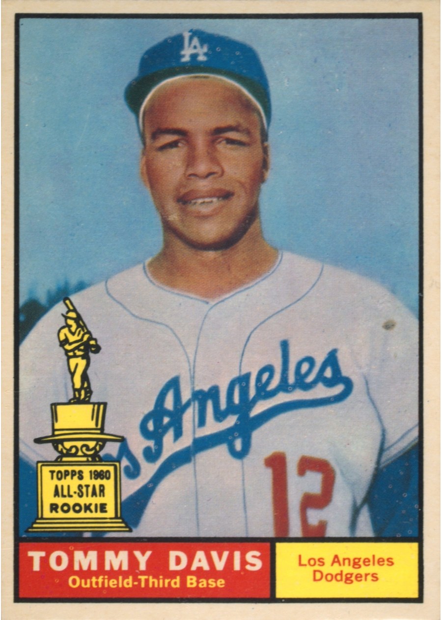 1961 Topps #168 Tommy Davis, Los Angeles Dodgers