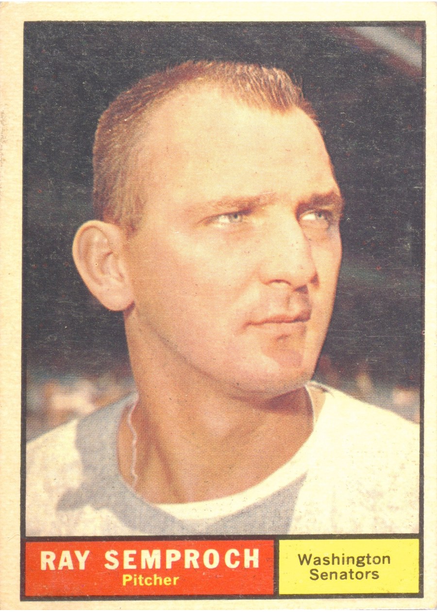 1961 Topps #174 Ray Semproch, Washington Senators