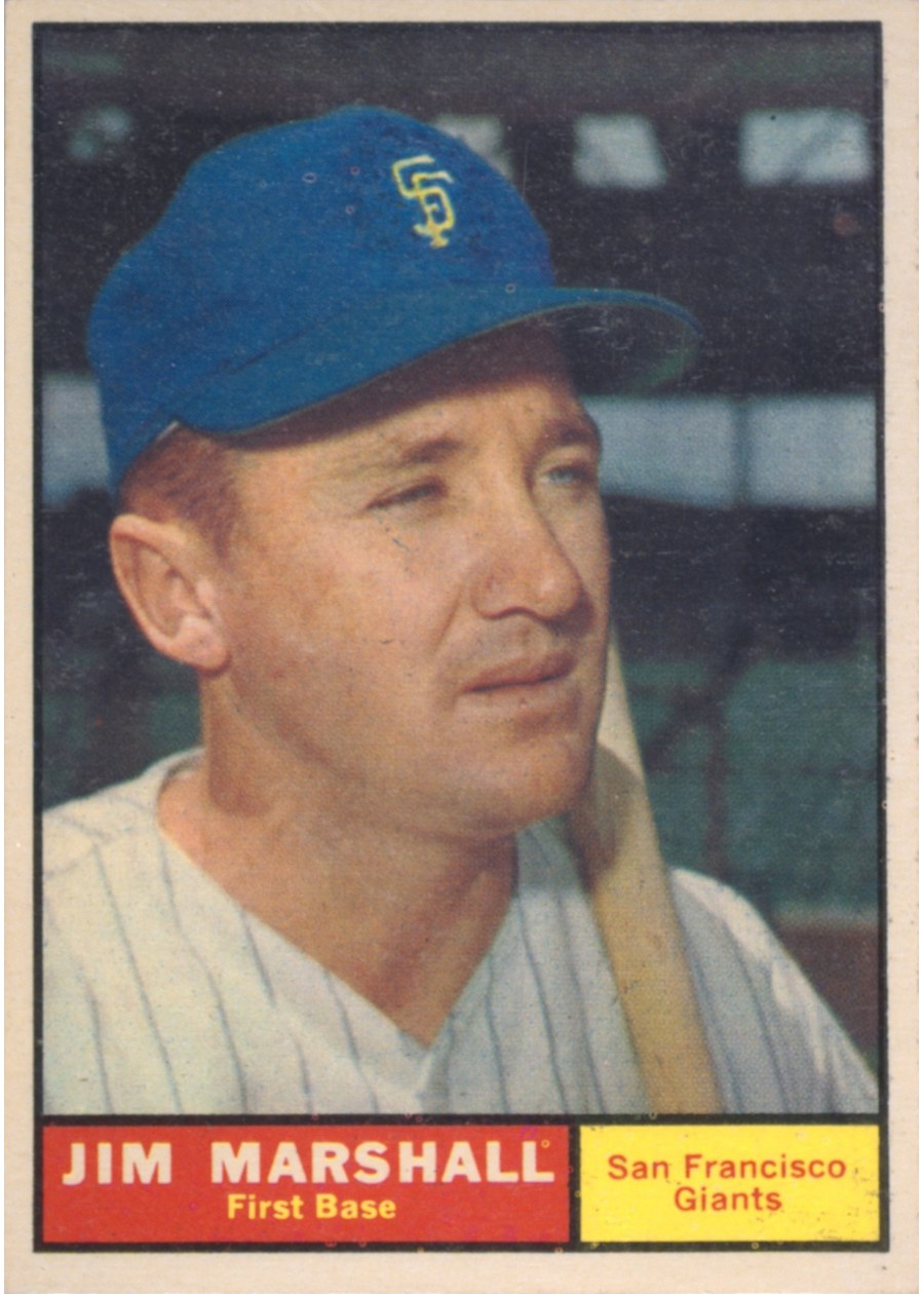 1961 Topps #188 Jim Marshall, San Francisco Giants