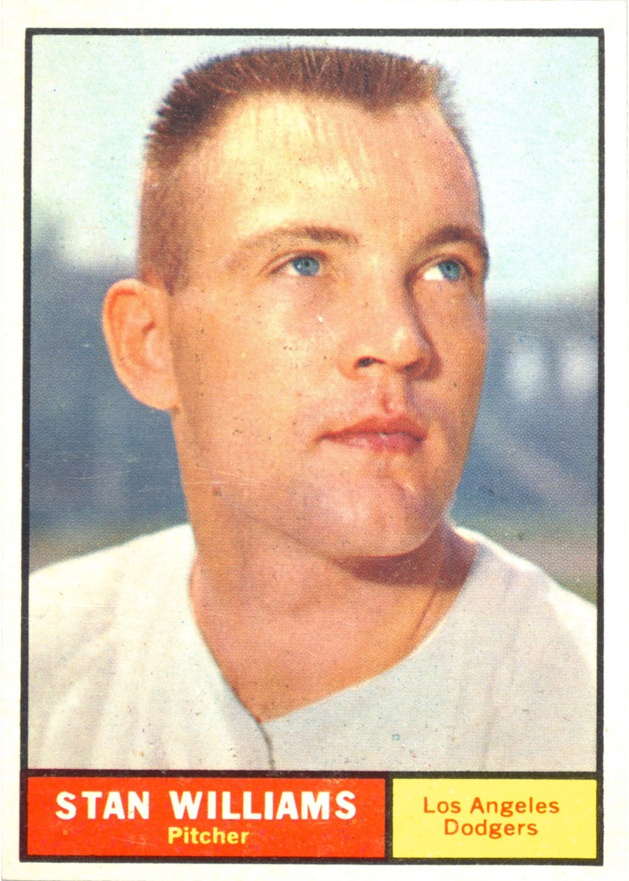 1961 Topps #190 Stan Williams, Los Angeles Dodgers