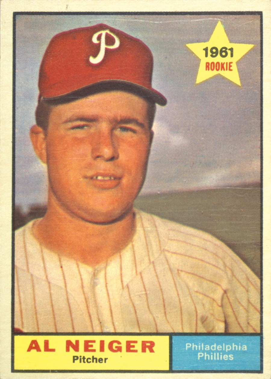 1961 Topps #202 Al Neiger, Philadelphia Phillies