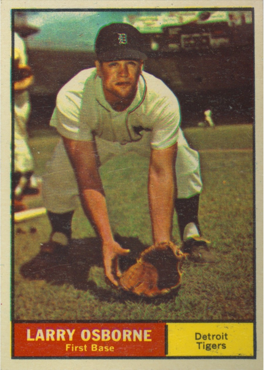 1961 Topps #208 Larry Osborne, Detroit Tigers