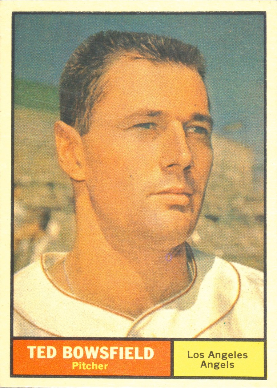 1961 Topps #216 Ted Bowsfield, Los Angeles Angels