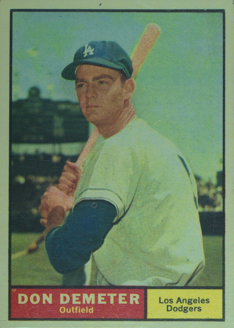 1961 Topps #23 Don Demeter, Los Angeles Dodgers