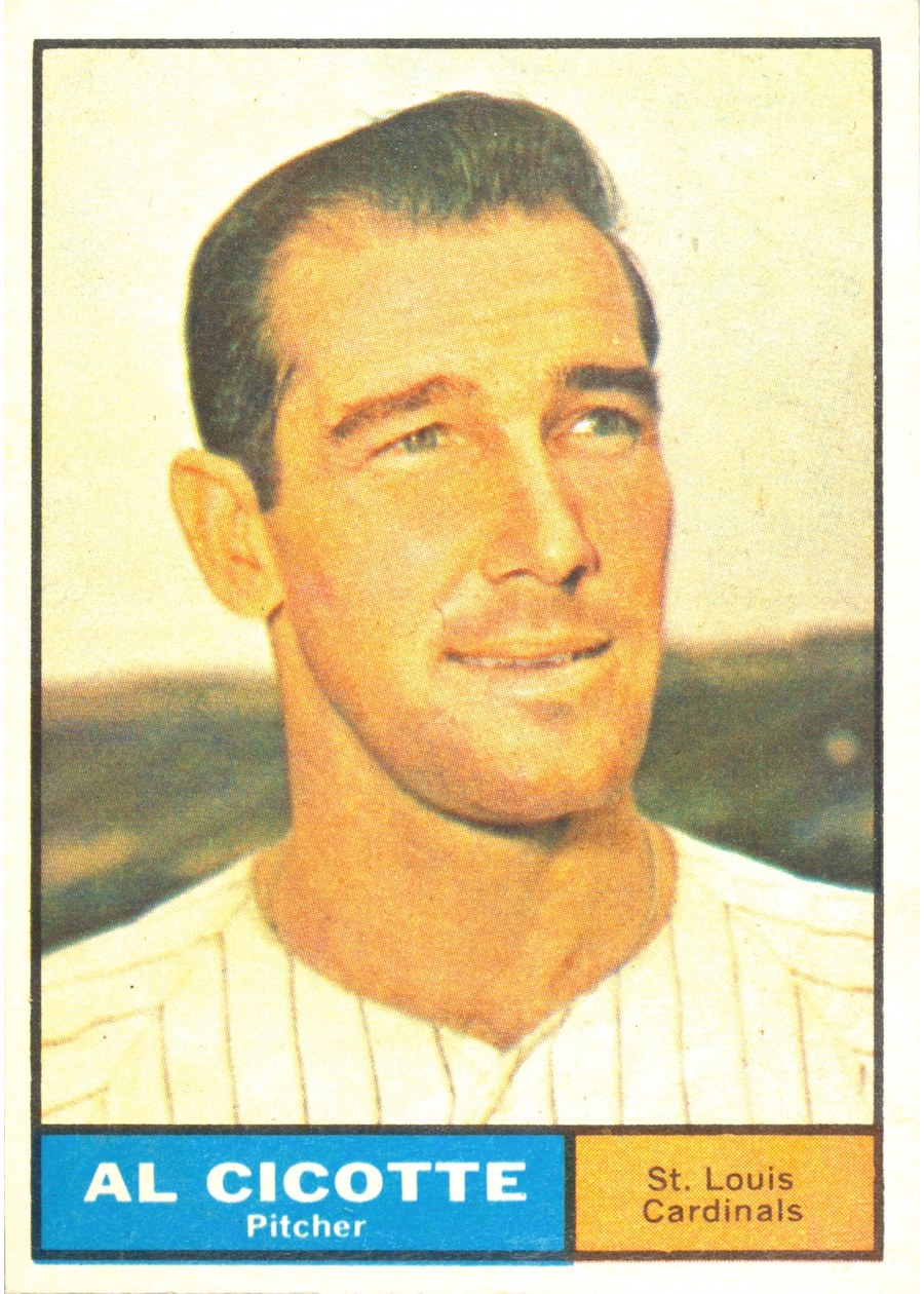 1961 Topps #241 Al Cicotte, St. Louis Cardinals