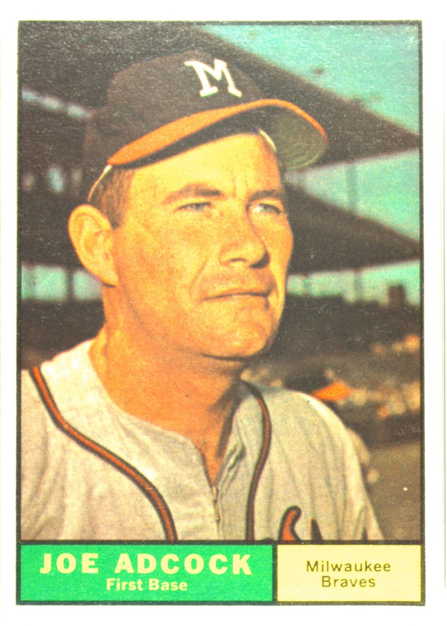 1961 Topps #245 Joe Adcock, Milwaukee Braves
