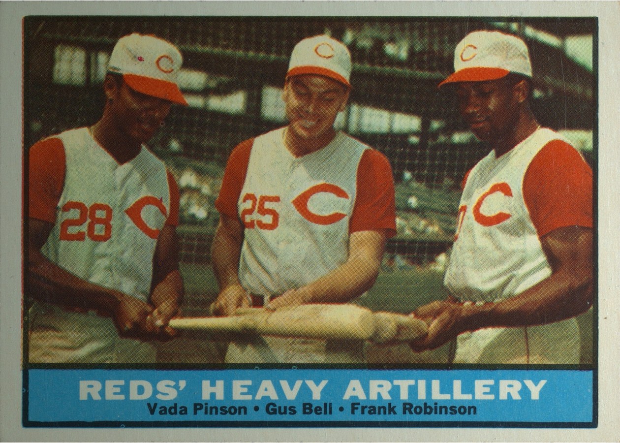1961 Topps #25 Reds' Heavy Artillery, Cincinnati Reds