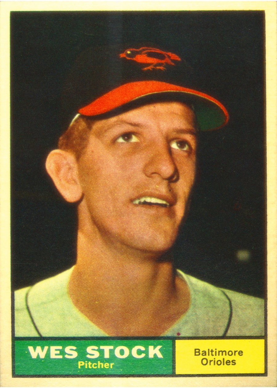 1961 Topps #26 Wes Stock, Baltimore Orioles