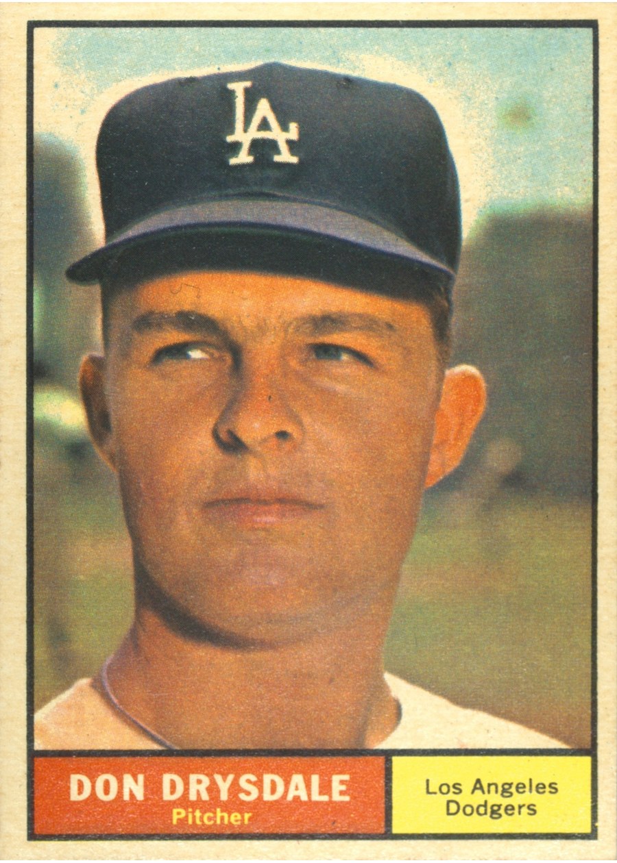 1961 Topps #260 Don Drysdale, Los Angeles Dodgers