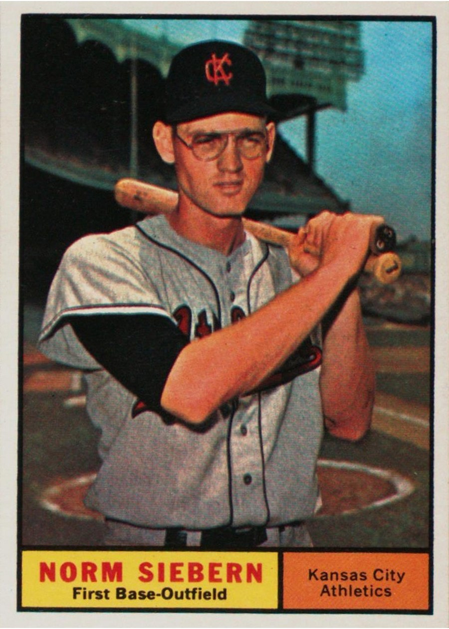 1961 Topps #267 Norm Siebern, Kansas City Athletics