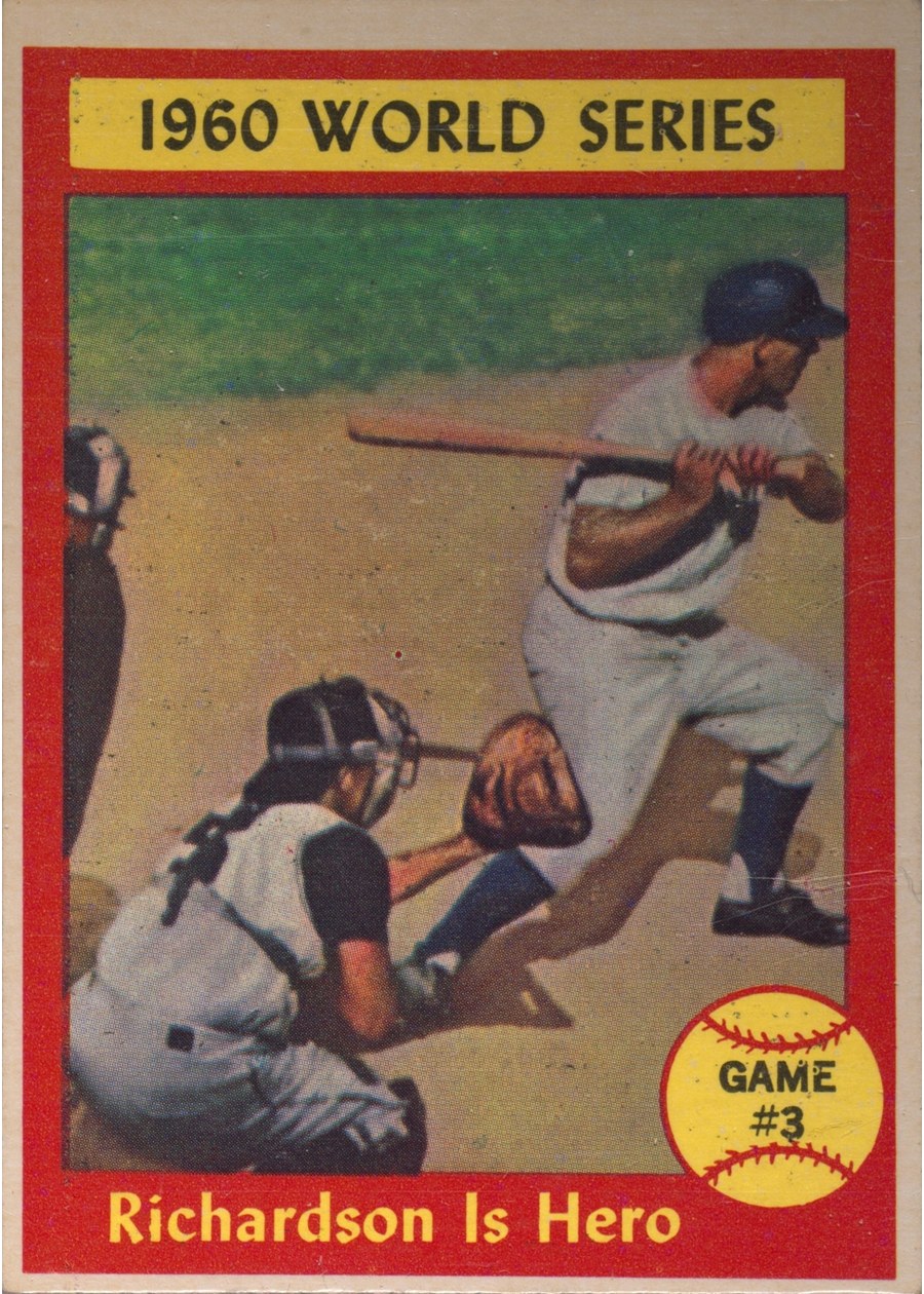 1961 Topps #308 1960 World Series Game #3 - Richardson Is Hero