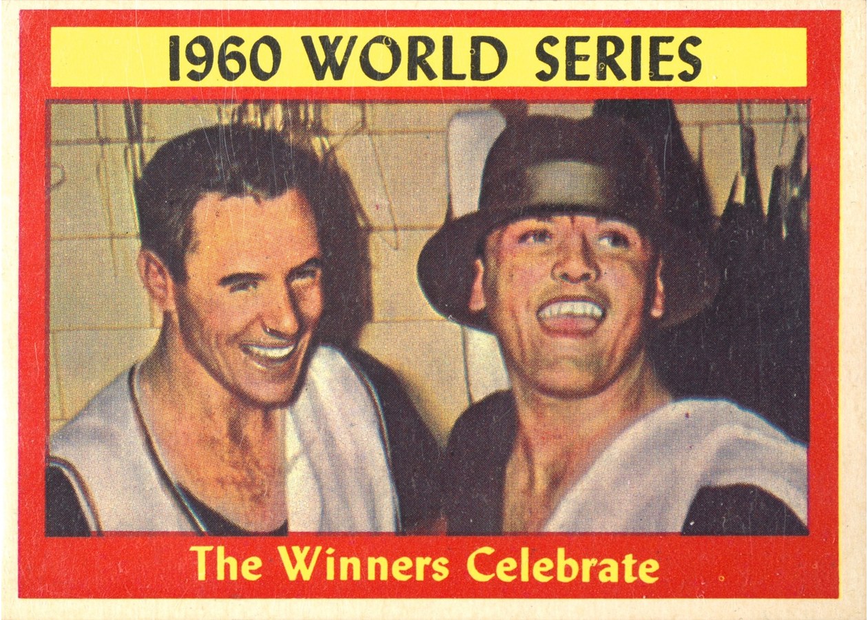 1961 Topps #313 1960 World Series - The Winners Celebrate