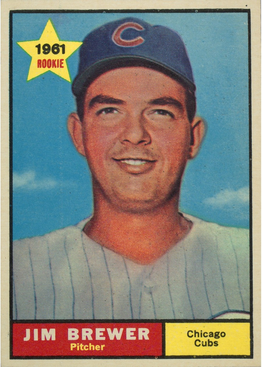 1961 Topps #317 Jim Brewer, Chicago Cubs