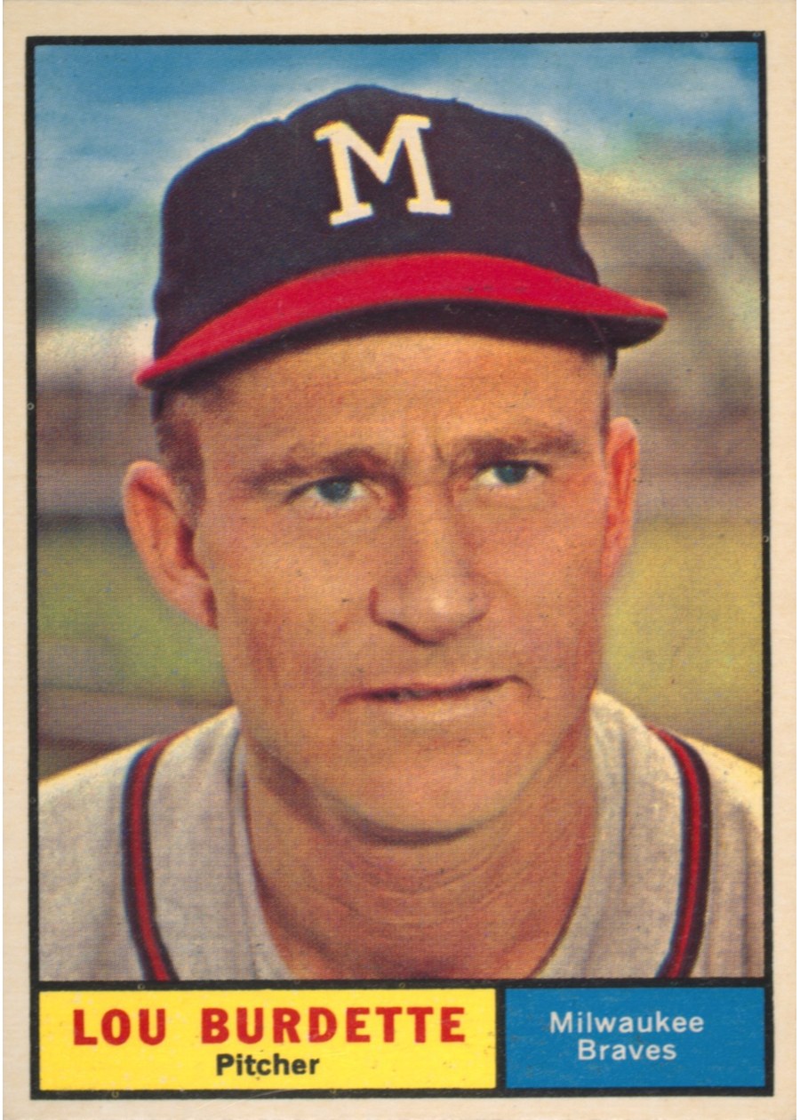 1961 Topps #320 Lou Burdette, Milwaukee Braves