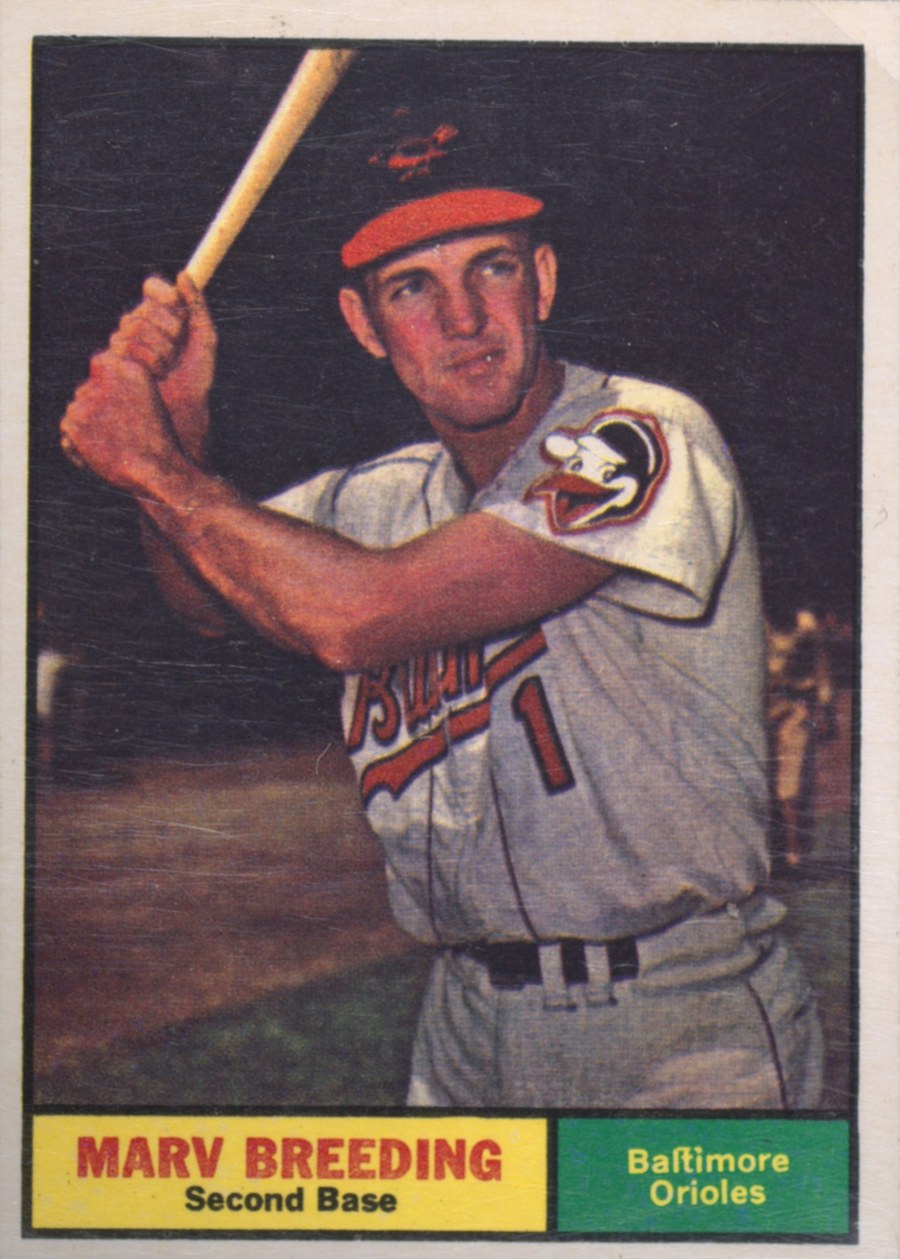 1961 Topps #321 Marv Breeding, Baltimore Orioles
