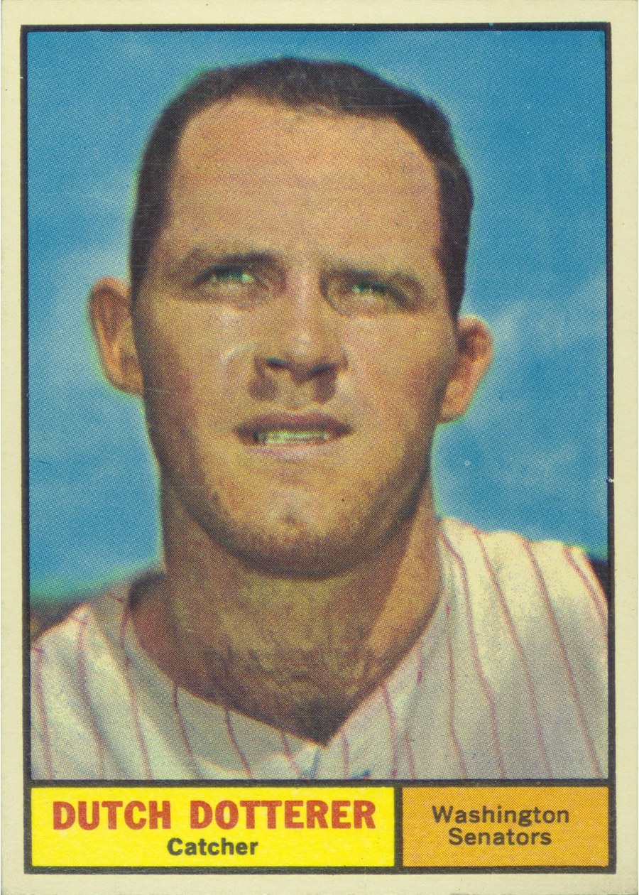 1961 Topps #332 Dutch Dotterer, Washington Senators