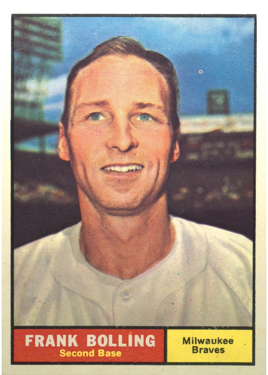 1961 Topps #335 Frank Bolling, Milwaukee Braves