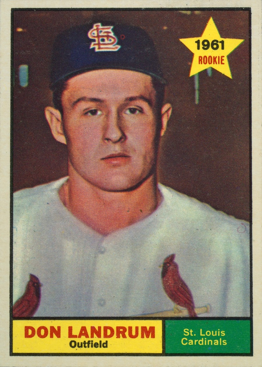 1961 Topps #338 Don Landrum, St. Louis Cardinals