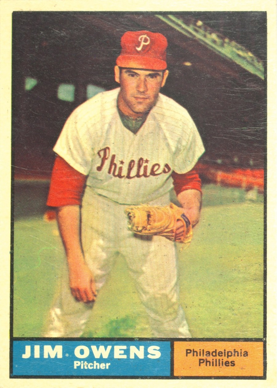 1961 Topps #341 Jim Owens, Philadelphia Phillies