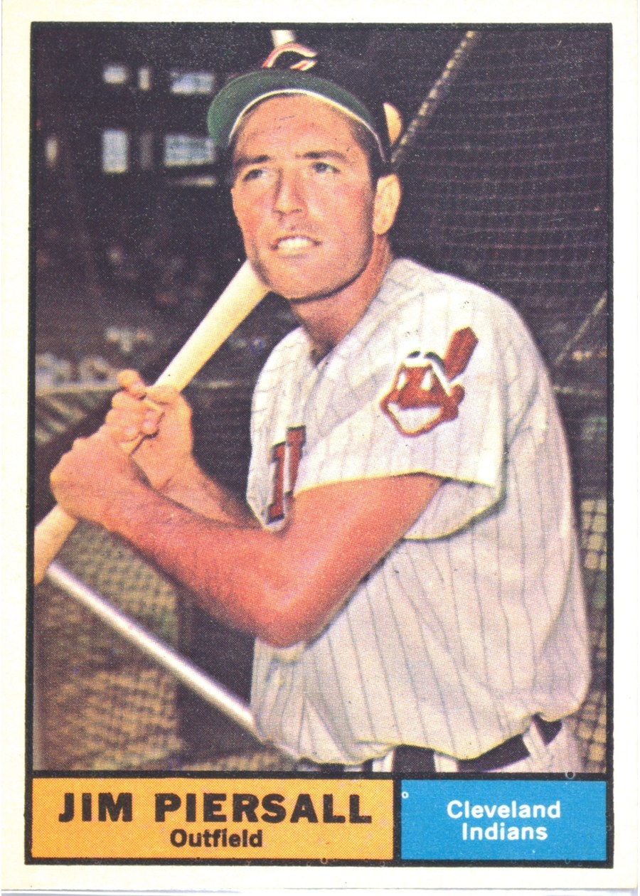 1961 Topps #345 Jim Piersall, Cleveland Indians