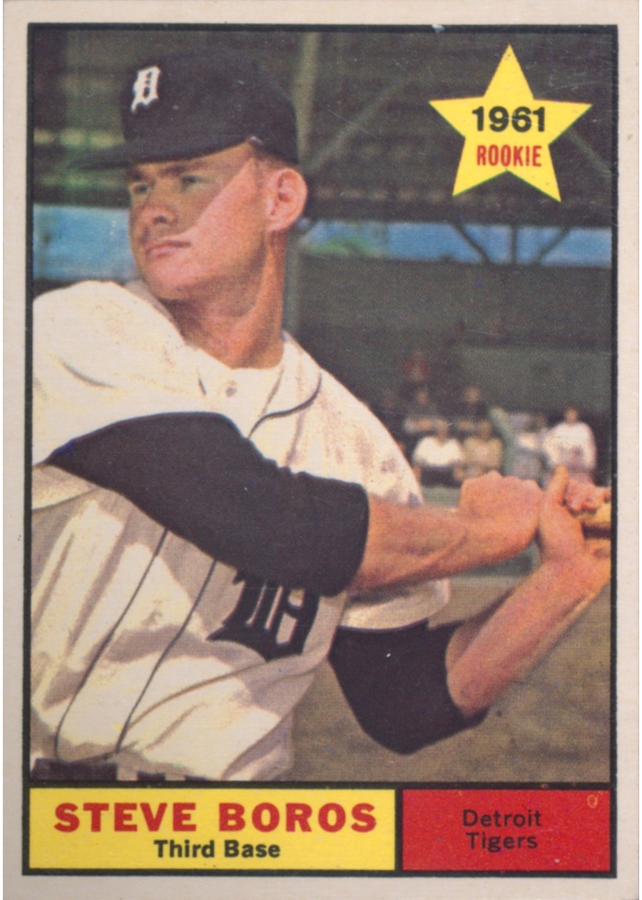 1961 Topps #348 Steve Boros, Detroit Tigers