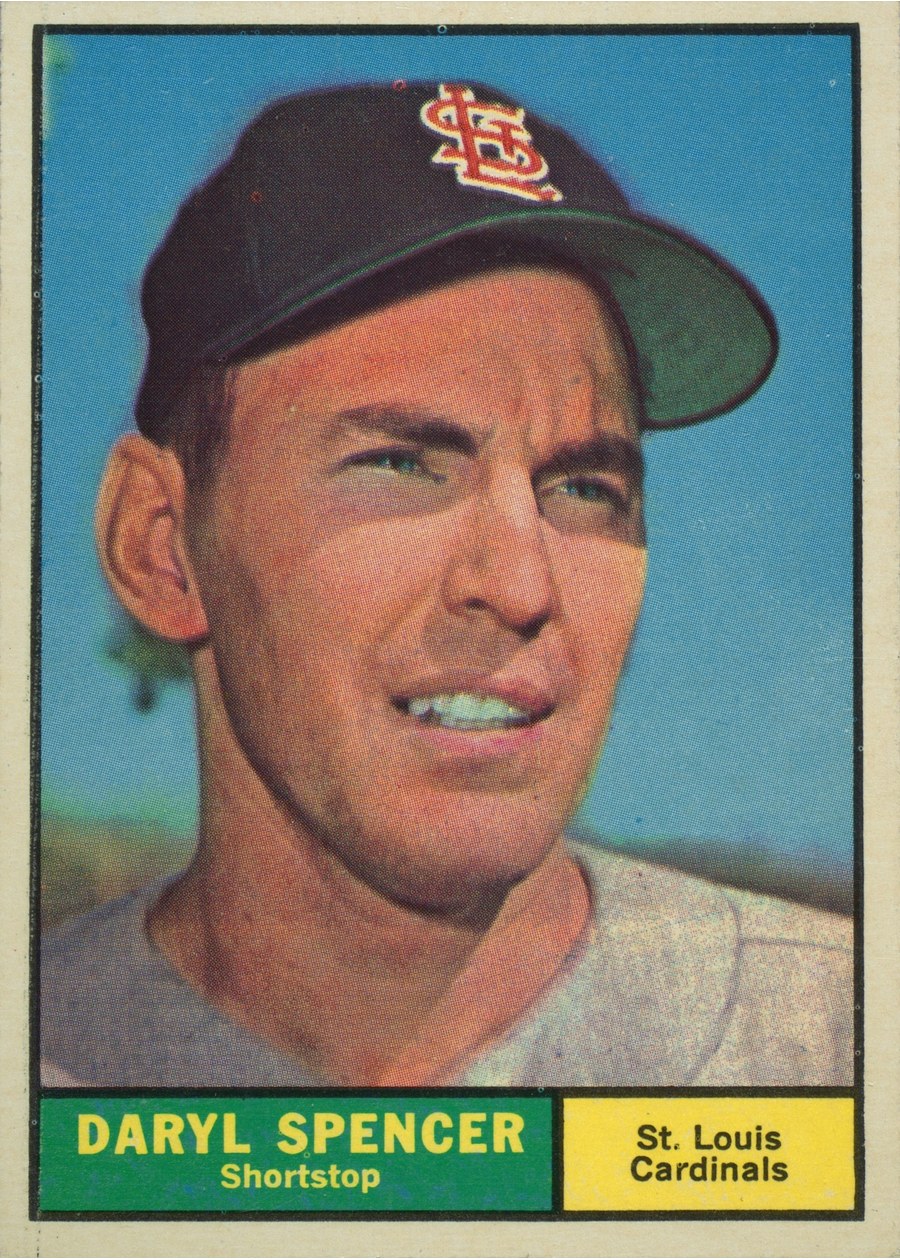 1961 Topps #357 Daryl Spencer, St. Louis Cardinals